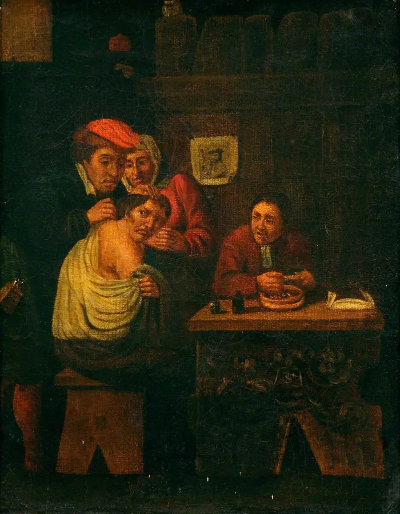 En kirurg som opererer skulderen til en mann - David Teniers den Yngre

Source:
Un chirurgien opérant l'épaule d'un homme - David Teniers le Jeune