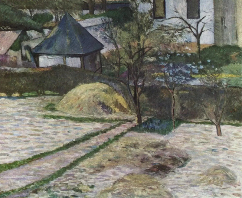 Et hjørne av hagen i Rouen, eller Utsikt over en hage, Rouen - Paul Gauguin