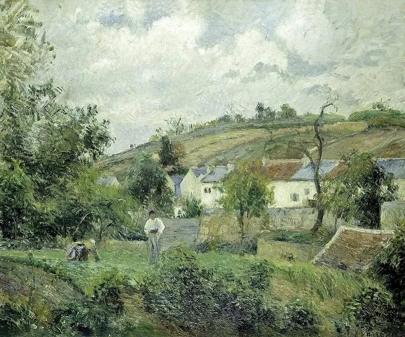 Et hjørne av L'Hermitage, Pontoise - Camille Pissarro