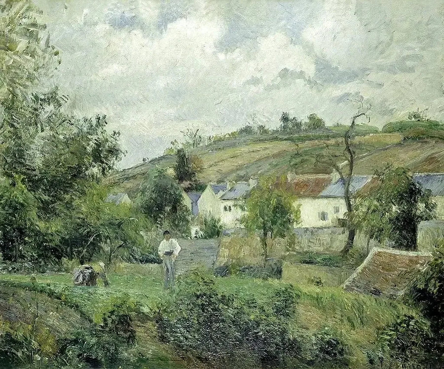 Et hjørne av L'Hermitage, Pontoise - Camille Pissarro