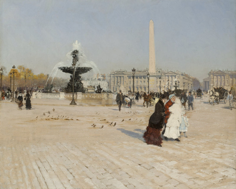 Et hjørne av Place de la Concorde i Paris - Giuseppe De Nittis