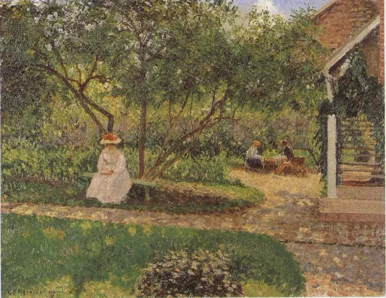 Et hjørne av hagen i Éragny - Camille Pissarro