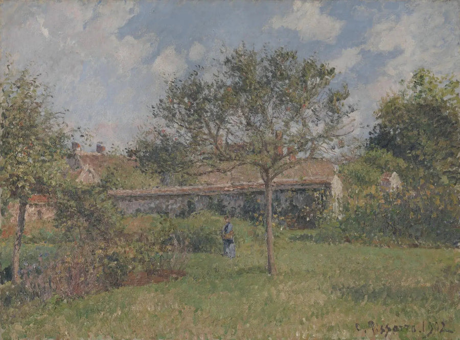 Et hjørne av enga i Eragny - Camille Pissarro
