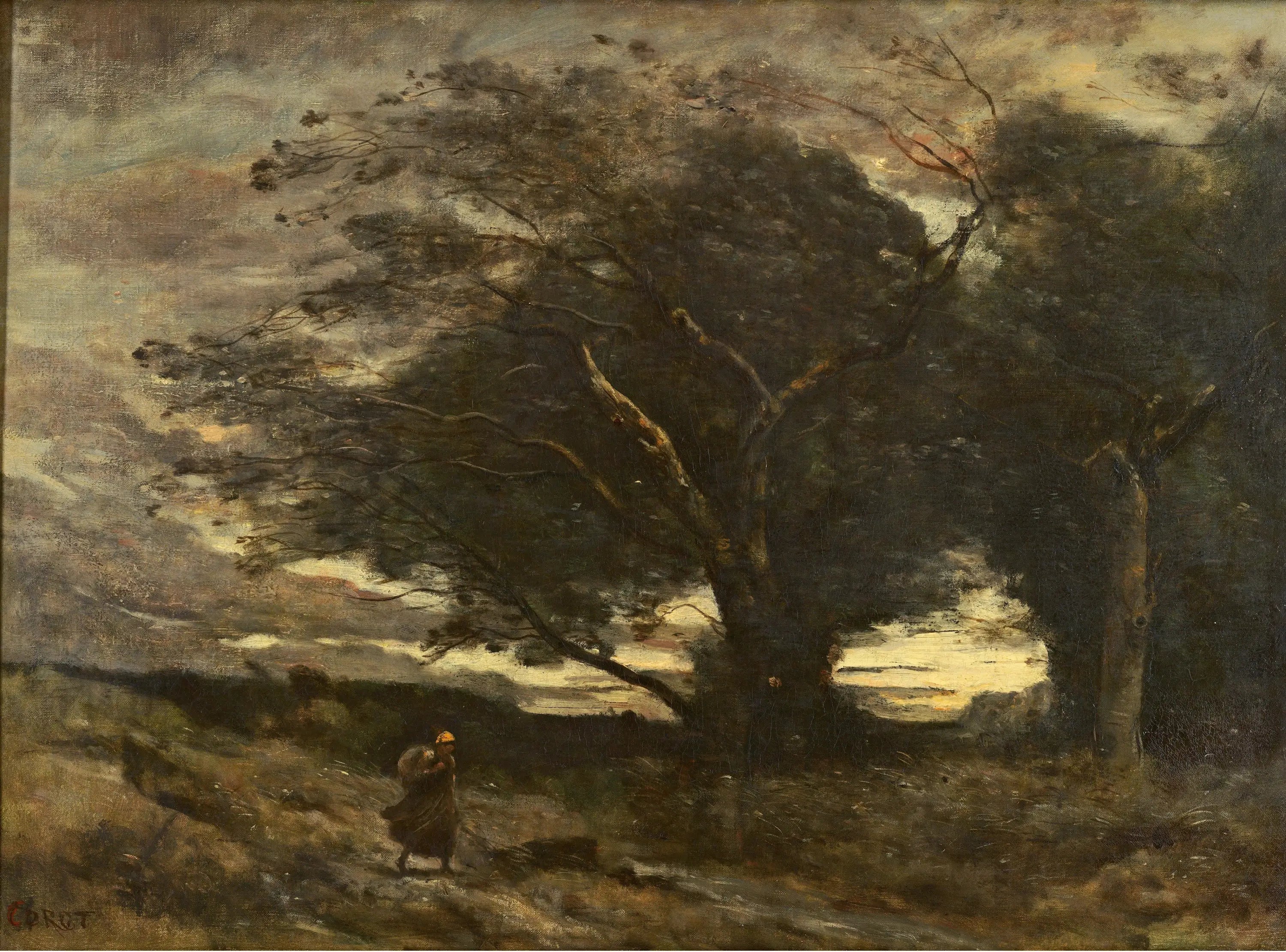 Un coup de vent - Jean-Baptiste Camille Corot - Alpha Reproduction