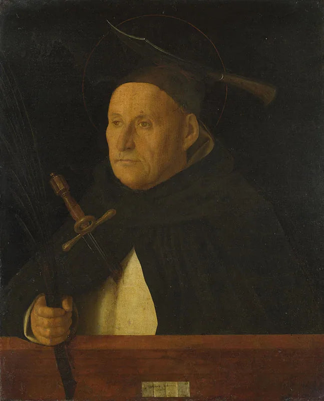 En dominikansk, med attributtene til Saint Peter Martyr - Giovanni Bellini