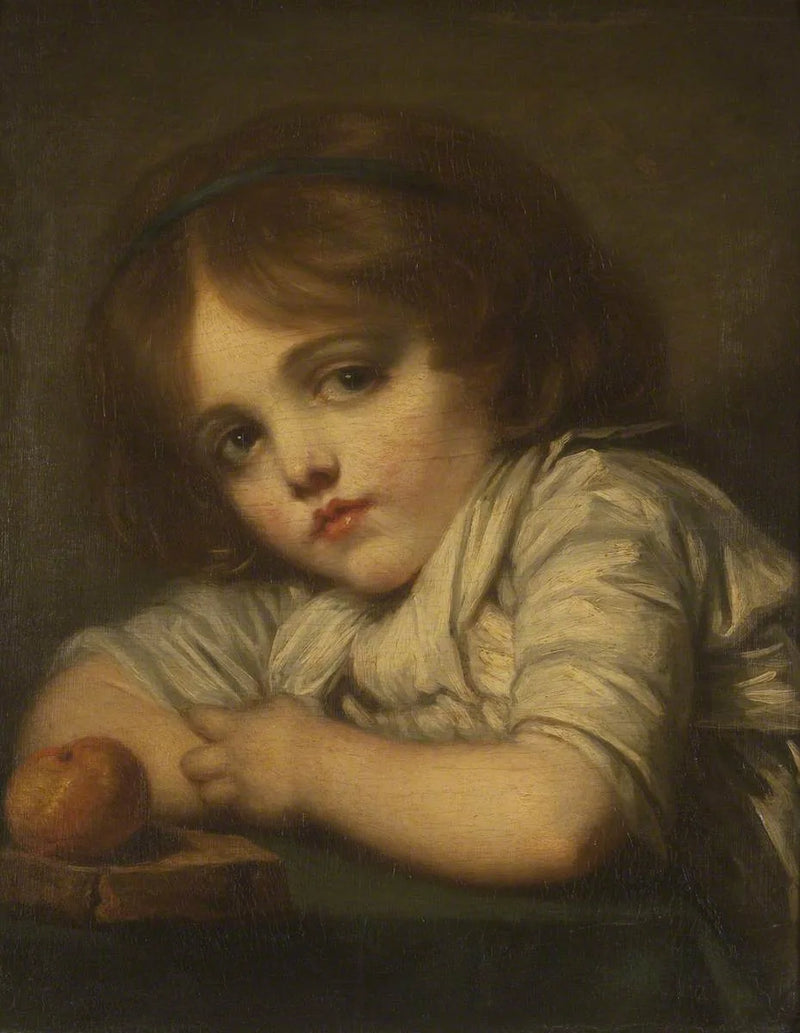 Et barn med et eple - Jean-Baptiste Greuze