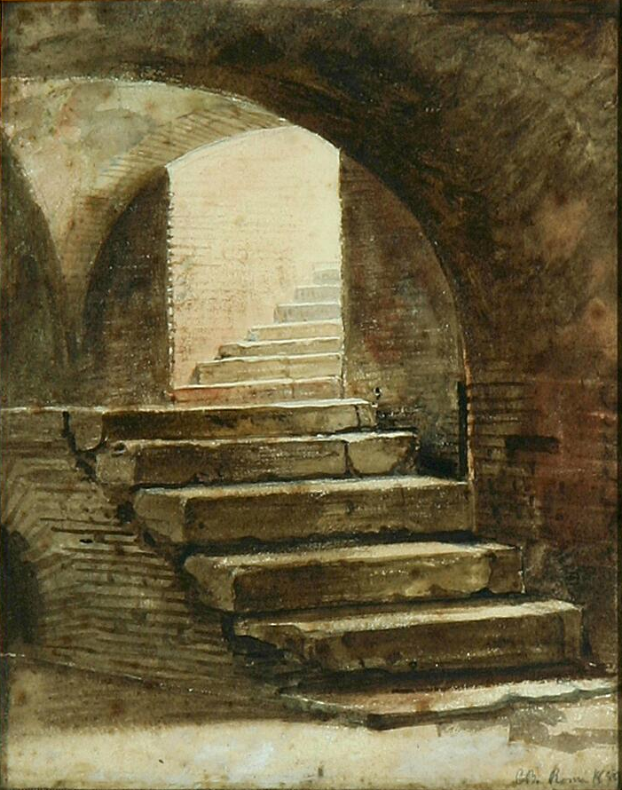 En trapp i Roma. - Carl Heinrich Bloch