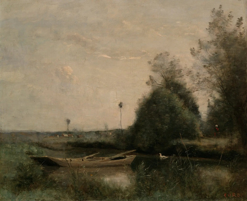 En dam i Mortain - Jean-Baptiste Camille Corot