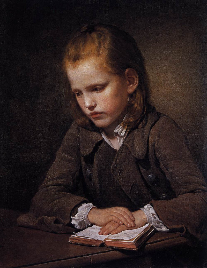En gutt med en lærebok - Jean-Baptiste Greuze