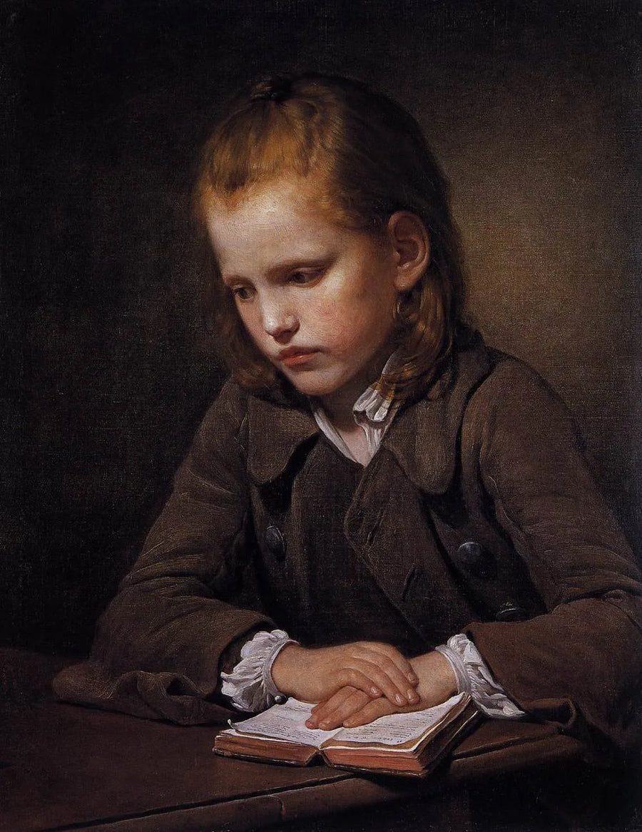 En gutt med en lærebok - Jean-Baptiste Greuze