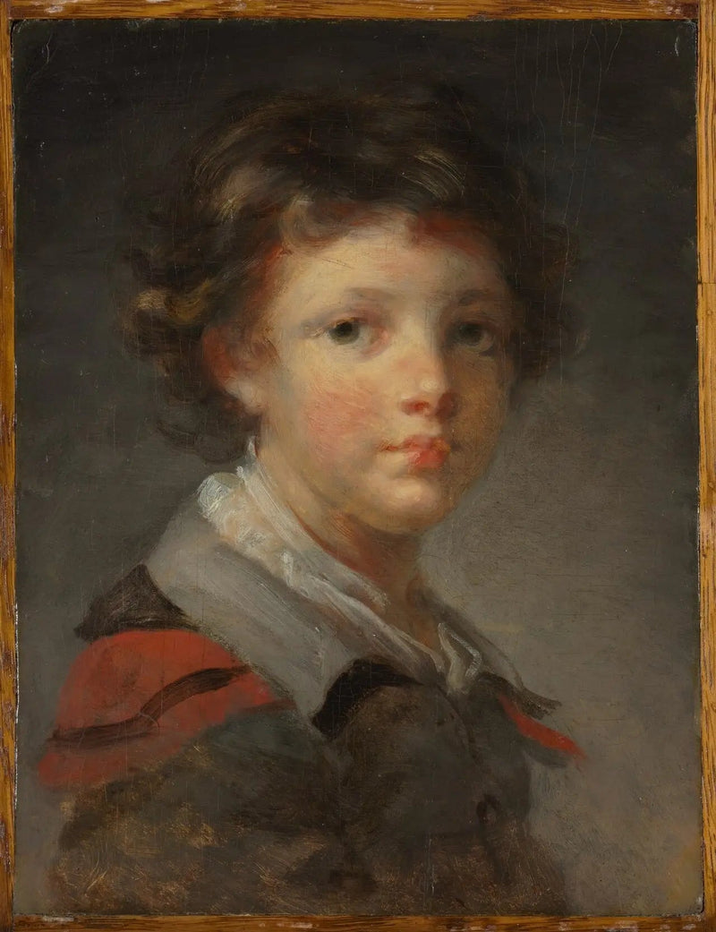 En gutt i en rød foret frakk - Jean-Honoré Fragonard