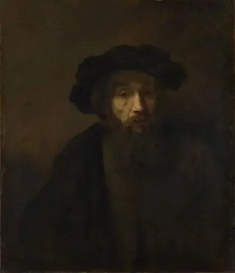 En skjeggete mann med caps - Rembrandt