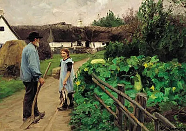 Et mann og en jente snakker på en vei. - H. A. Brendekilde

Source:
Un homme et une fille discutent sur une route. - H. A. Brendekilde