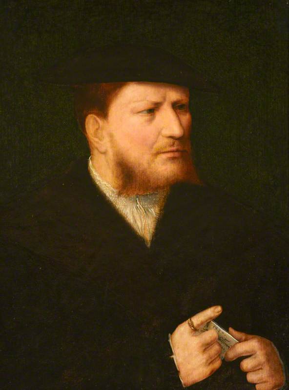 En ukjent med et brev - Joos van Cleve
