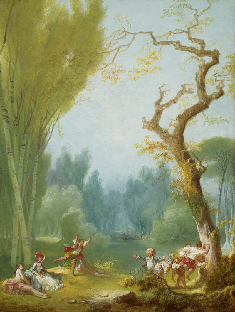 Et spill med hest og rytter - Jean-Honoré Fragonard