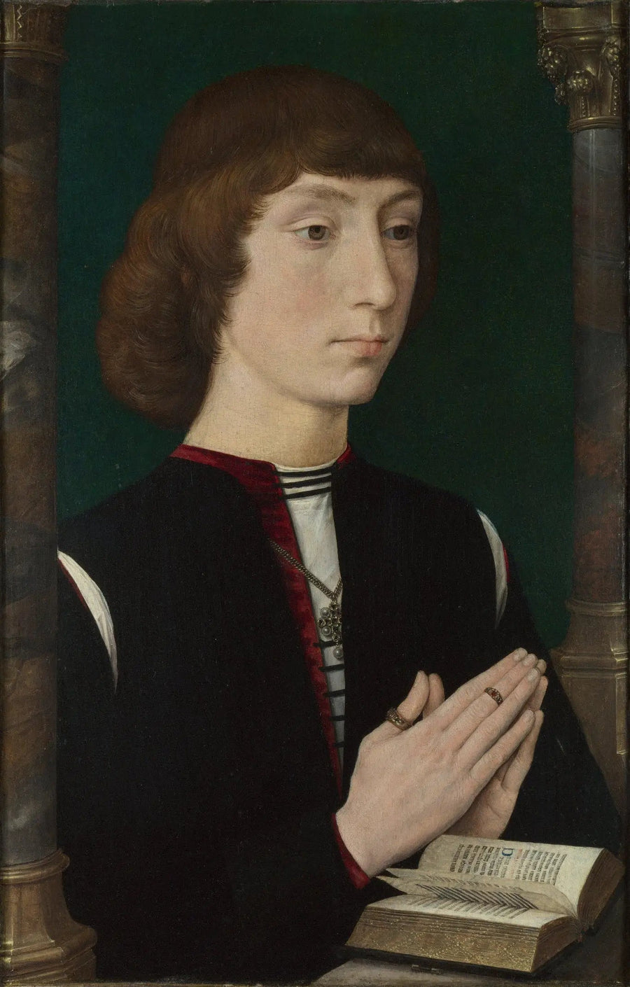 En ung mann i bønn - Hans Memling