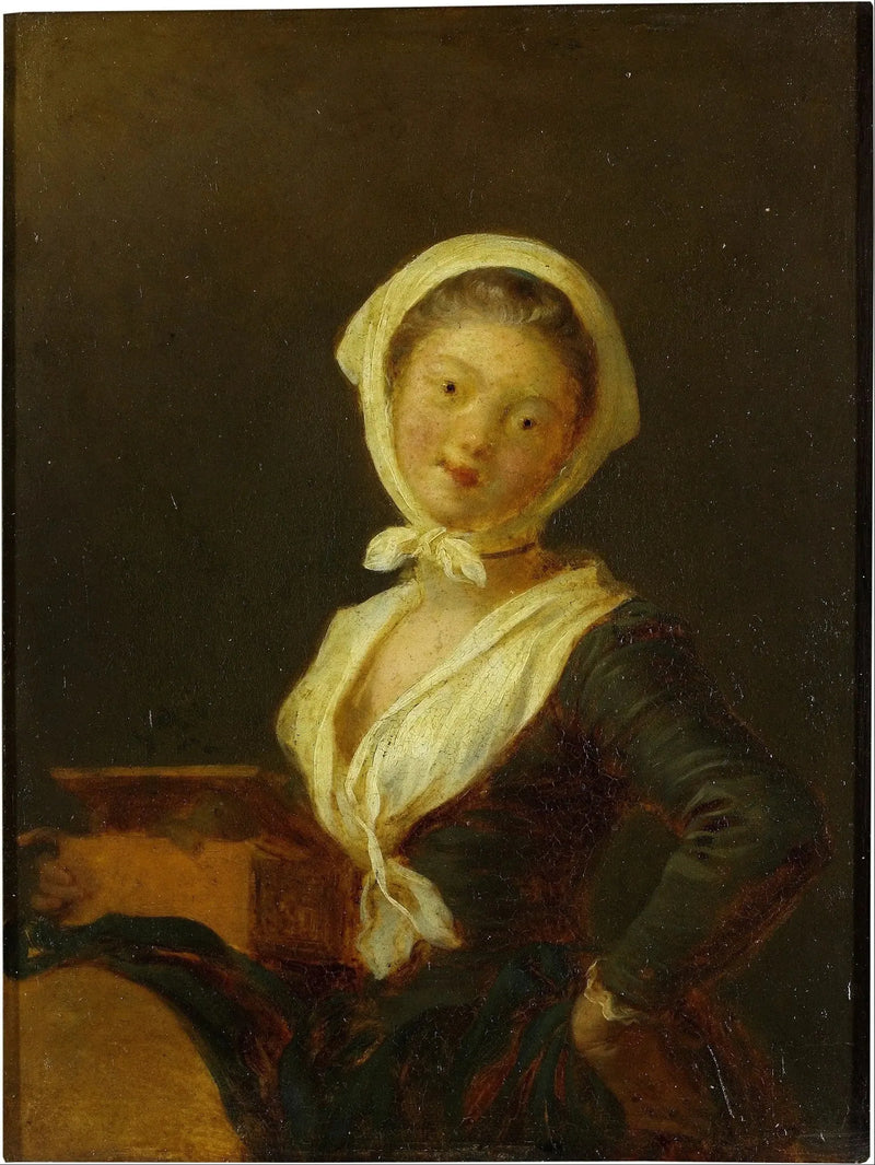 En spiller av mekanisk orgel (en kvinne fra Savoie) - Jean-Honoré Fragonard