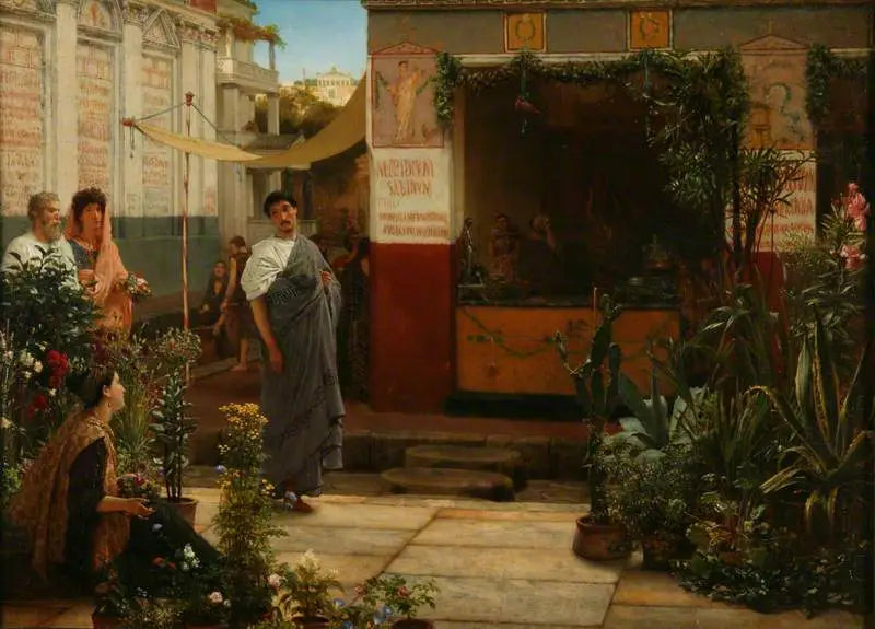 et romersk blomstermarked - Lawrence Alma-Tadema