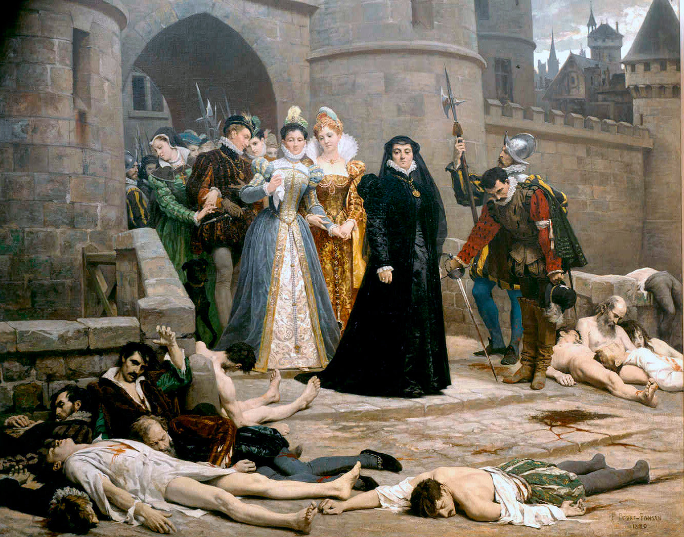 Un matin devant la porte du Louvre - Édouard Debat image 1 reproduction réalisée par Alpha Reproduction