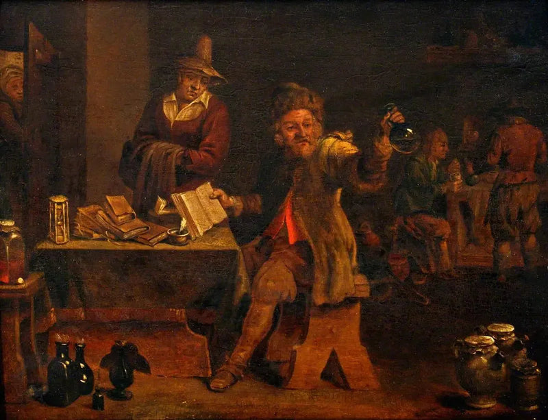 En lege undersøker urinen levert av en pasient - David Teniers den Yngre

Source:
Un médecin examine l'urine apportée par une patiente - David Teniers le Jeune