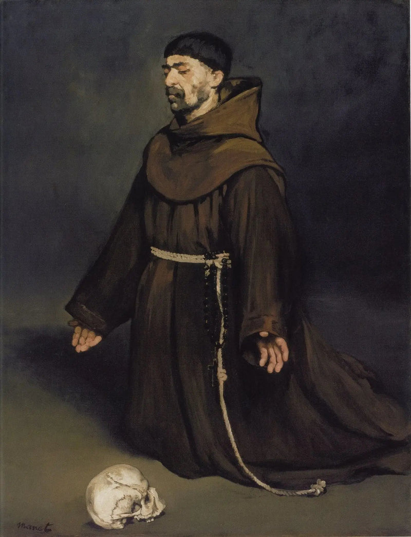 En munk i bønn - Édouard Manet