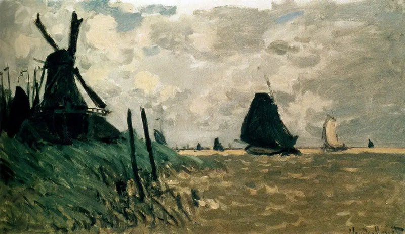 En vindmølle nær Zaandam - Claude Monet