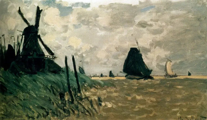En vindmølle nær Zaandam - Claude Monet