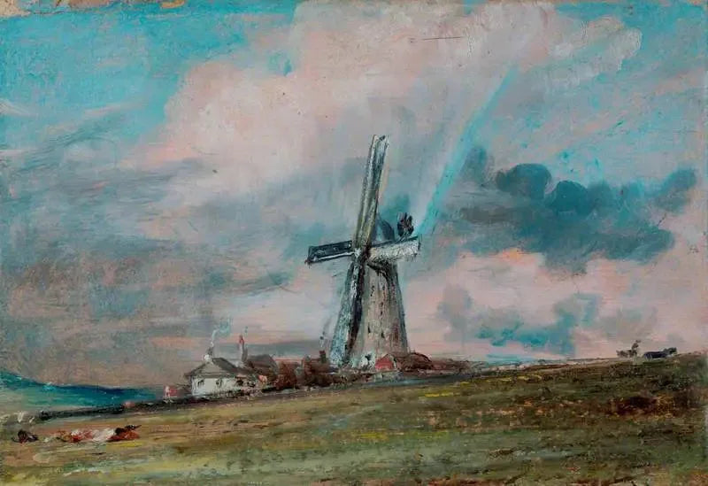 En vindmølle på Downs nær Brighton - John Constable