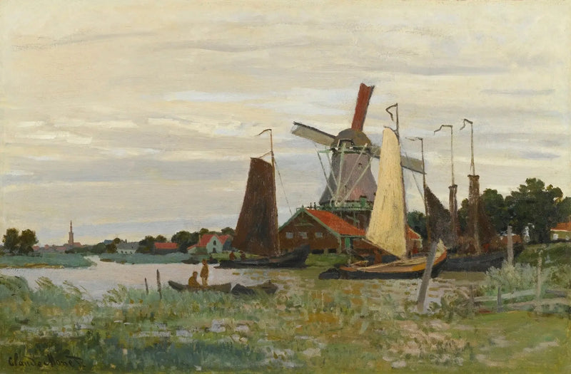 En mølle i Zaandam - Claude Monet