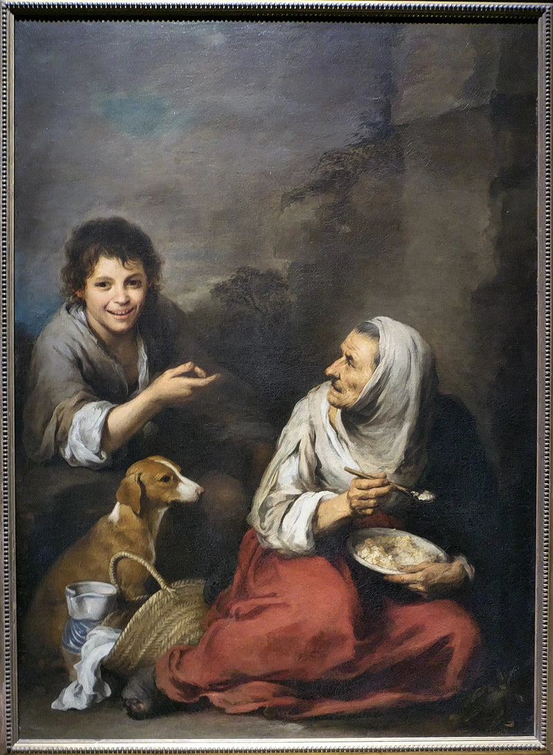 En sjøstjerne som gjør narr av en eldre kvinne som spiser migas - Bartolomé Esteban Murillo

Source:
Un oursin se moquant d'une vieille femme mangeant des migas - Bartolomé Esteban Murillo