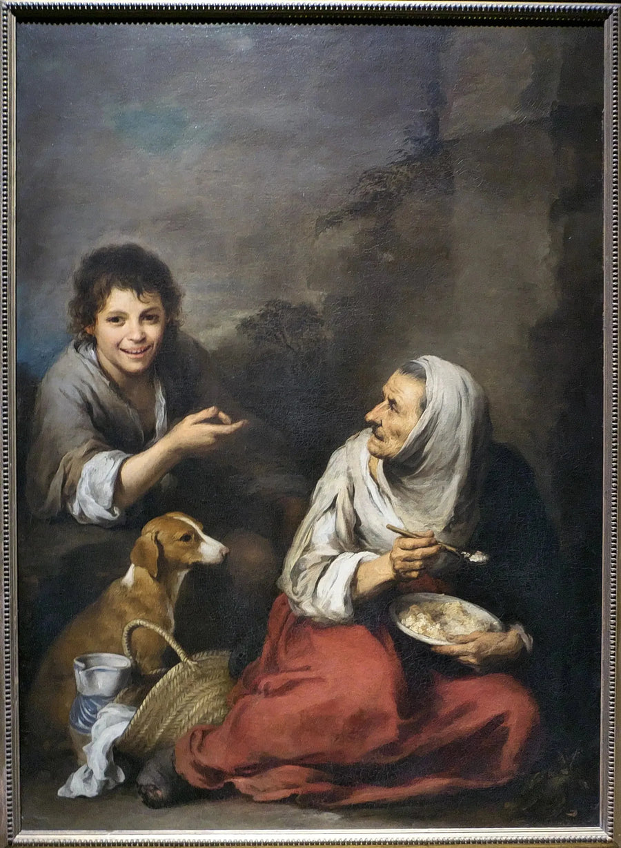 En sjøstjerne som gjør narr av en eldre kvinne som spiser migas - Bartolomé Esteban Murillo

Source:
Un oursin se moquant d'une vieille femme mangeant des migas - Bartolomé Esteban Murillo
