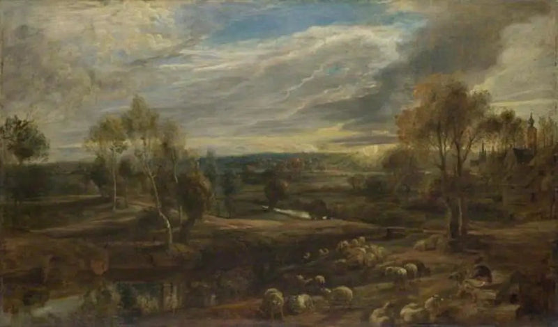 Et landskap med en hyrde og flokken hans - Peter Paul Rubens