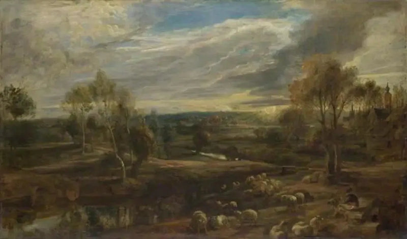 Et landskap med en hyrde og flokken hans - Peter Paul Rubens