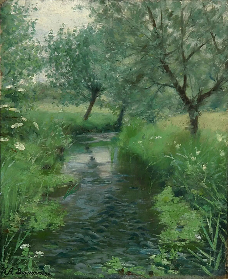 Et landskap med en bekk. - H. A. Brendekilde

Source:
Un paysage avec un ruisseau. - H. A. Brendekilde