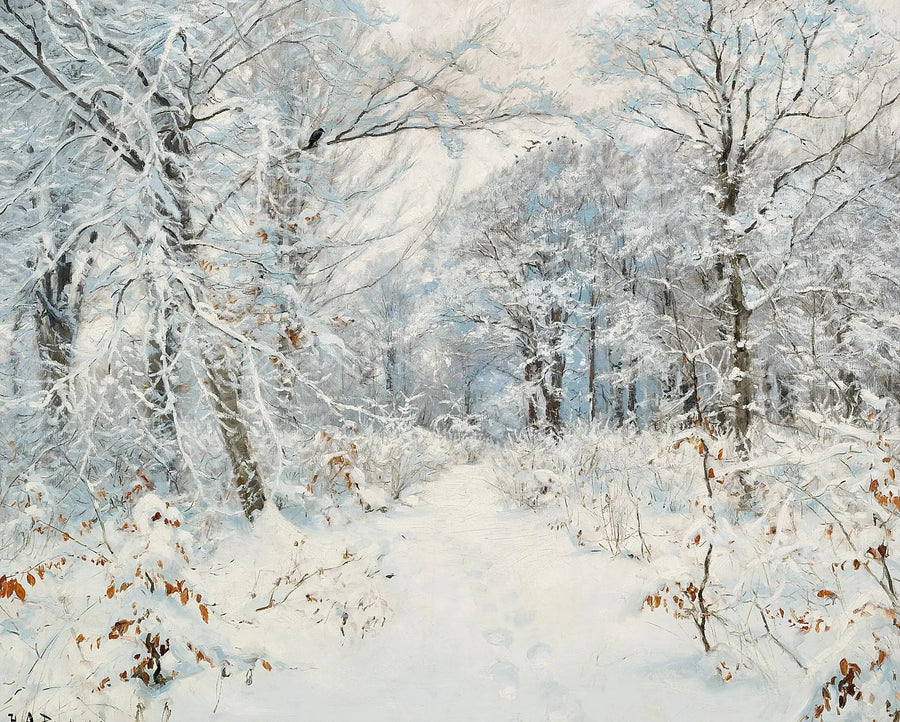 Et vinterlandskap av skog. - H. A. Brendekilde

Source:
Un paysage de forêt d'hiver. - H. A. Brendekilde