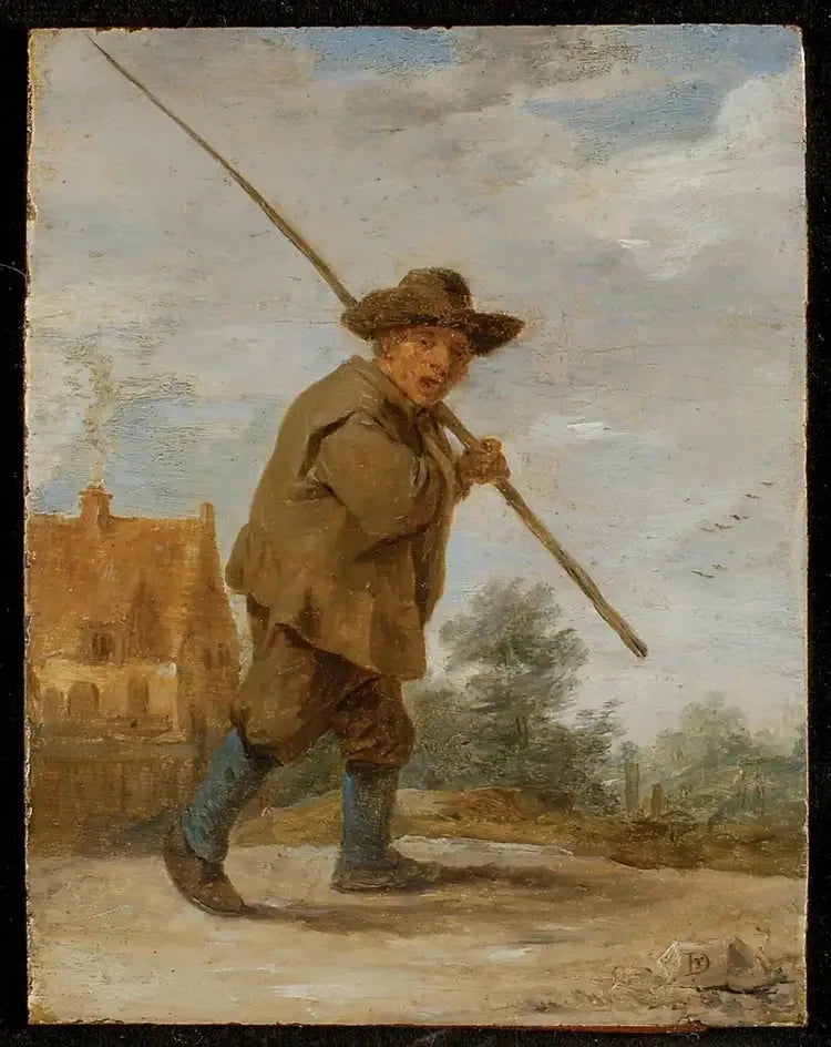 En bonde som bærer en stokk over skulderen - David Teniers den Yngre

Source:
Un paysan portant une verge sur son épaule - David Teniers le Jeune