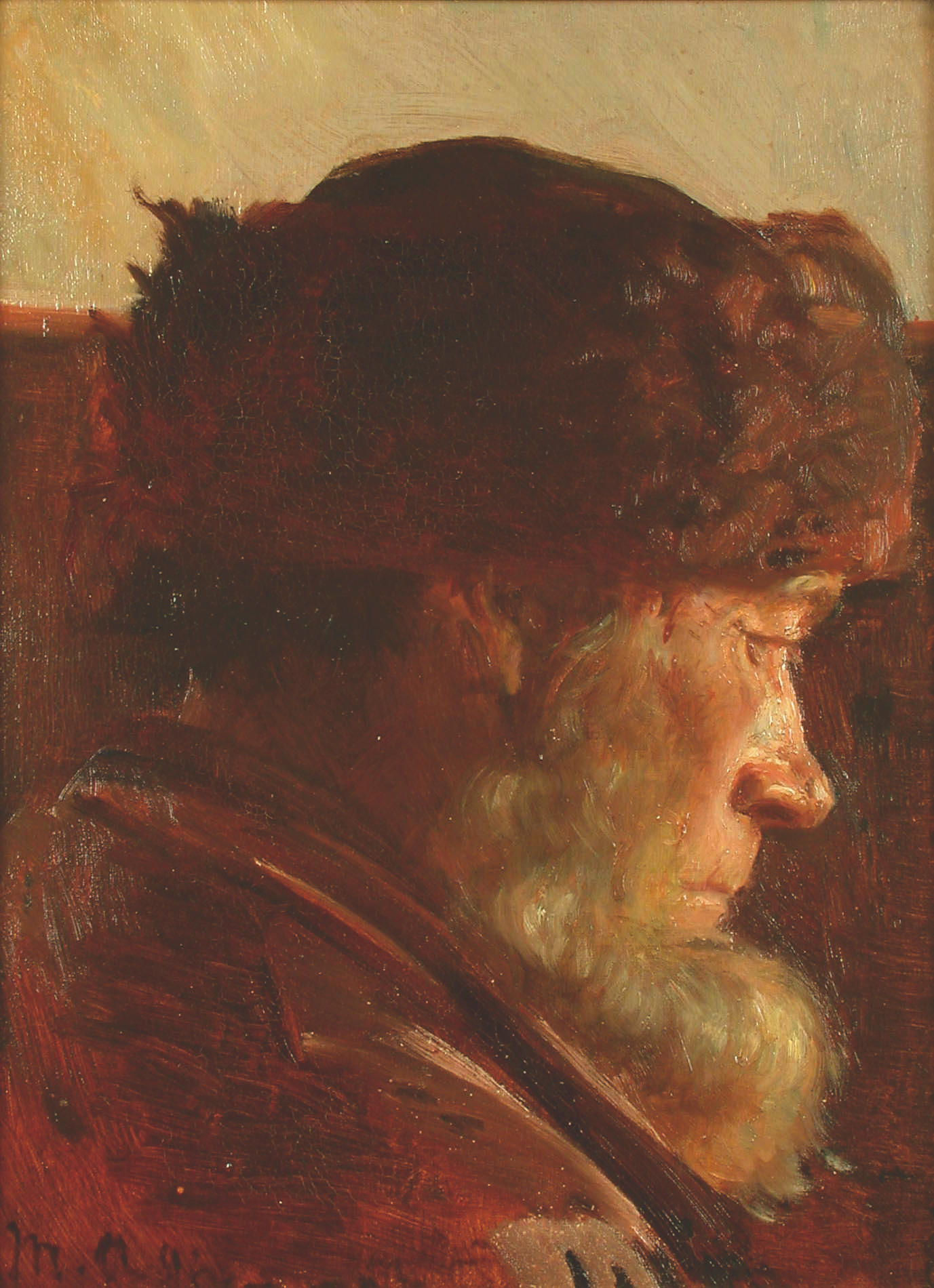 Un pêcheur barbu. - Michael Peter Ancher image 1 copie peinte à la main à l’huile