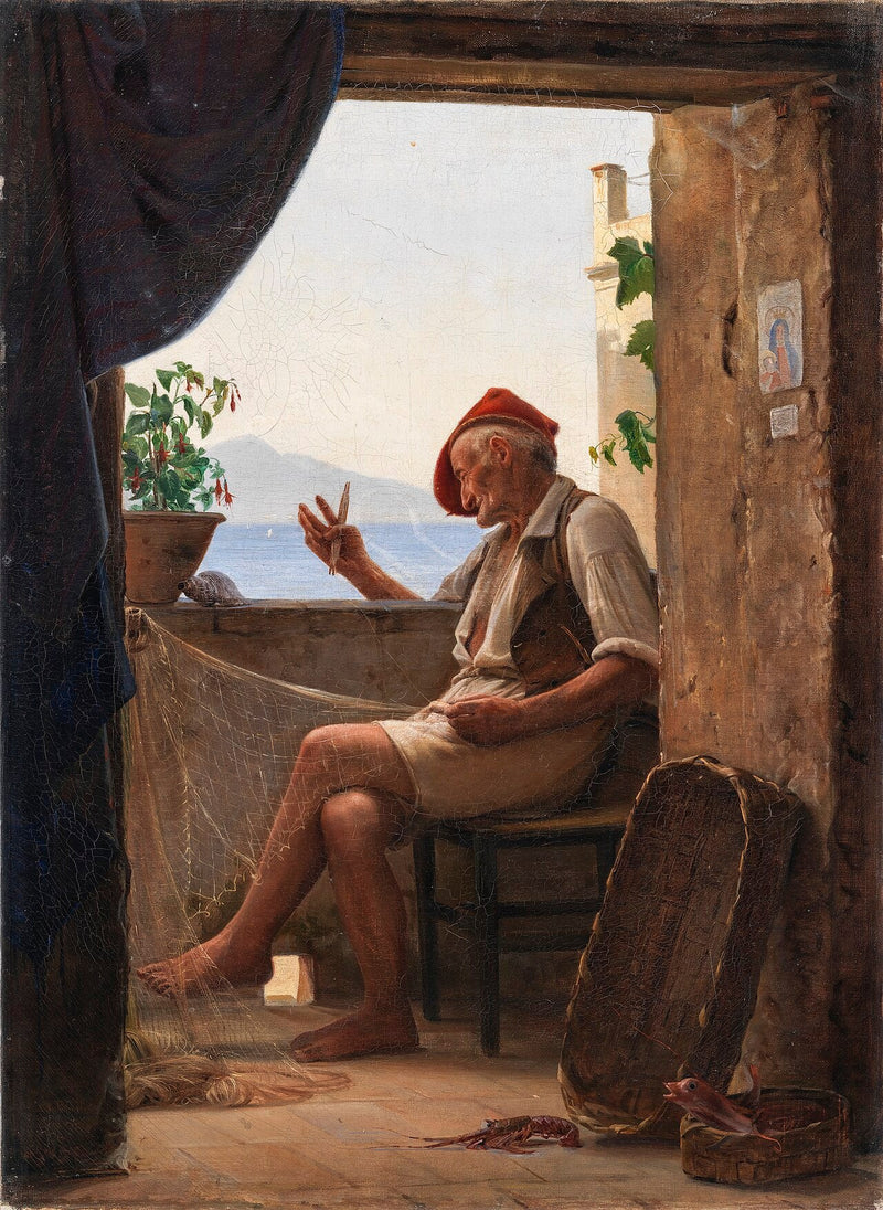 En fisker fra Sorrento, Italia - Carl Heinrich Bloch