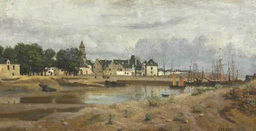 En havn i Bretagne - Jean-Baptiste Camille Corot