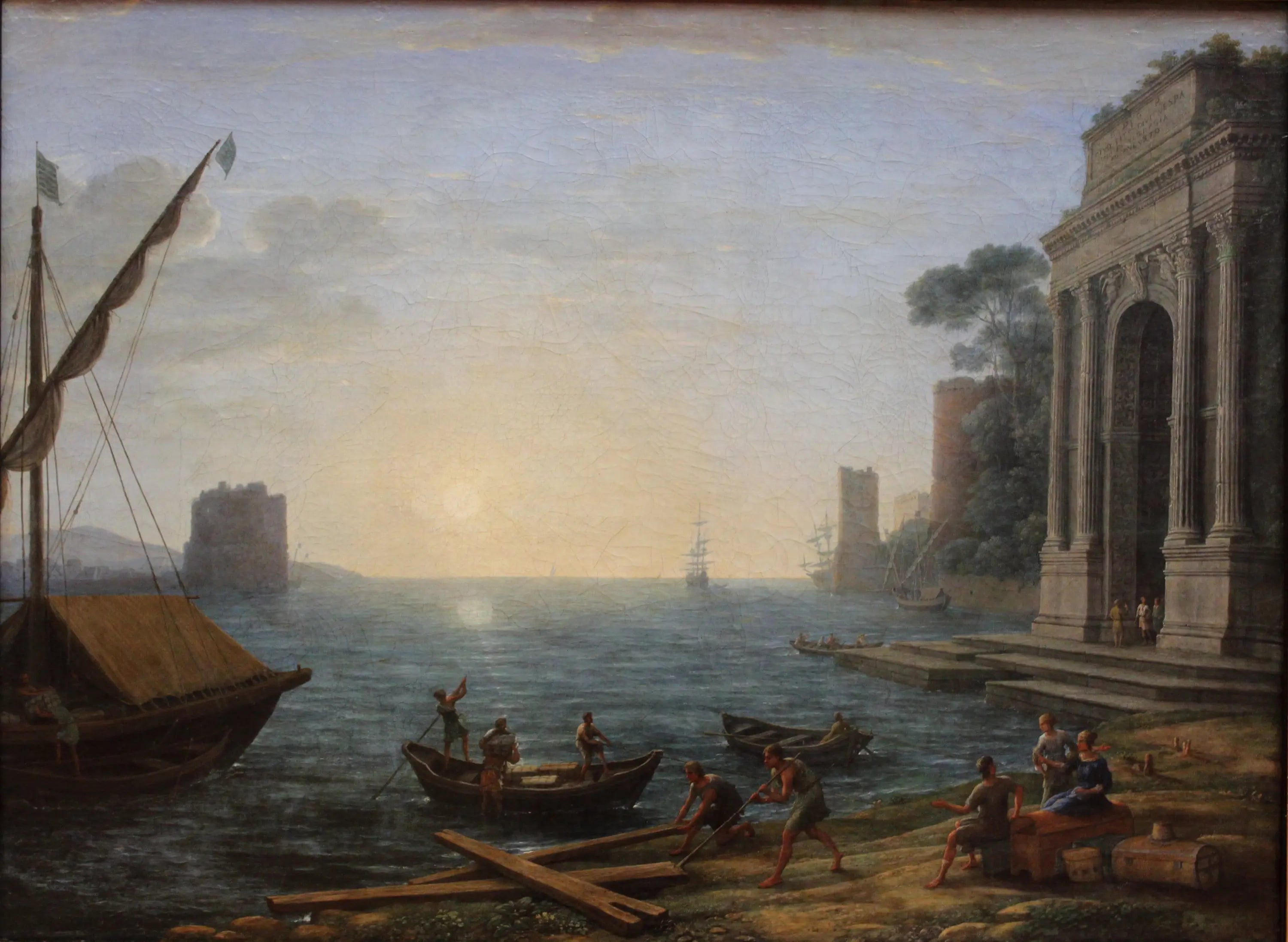 Un port maritime au lever du soleil - Claude Lorrain - Alpha Reproduction