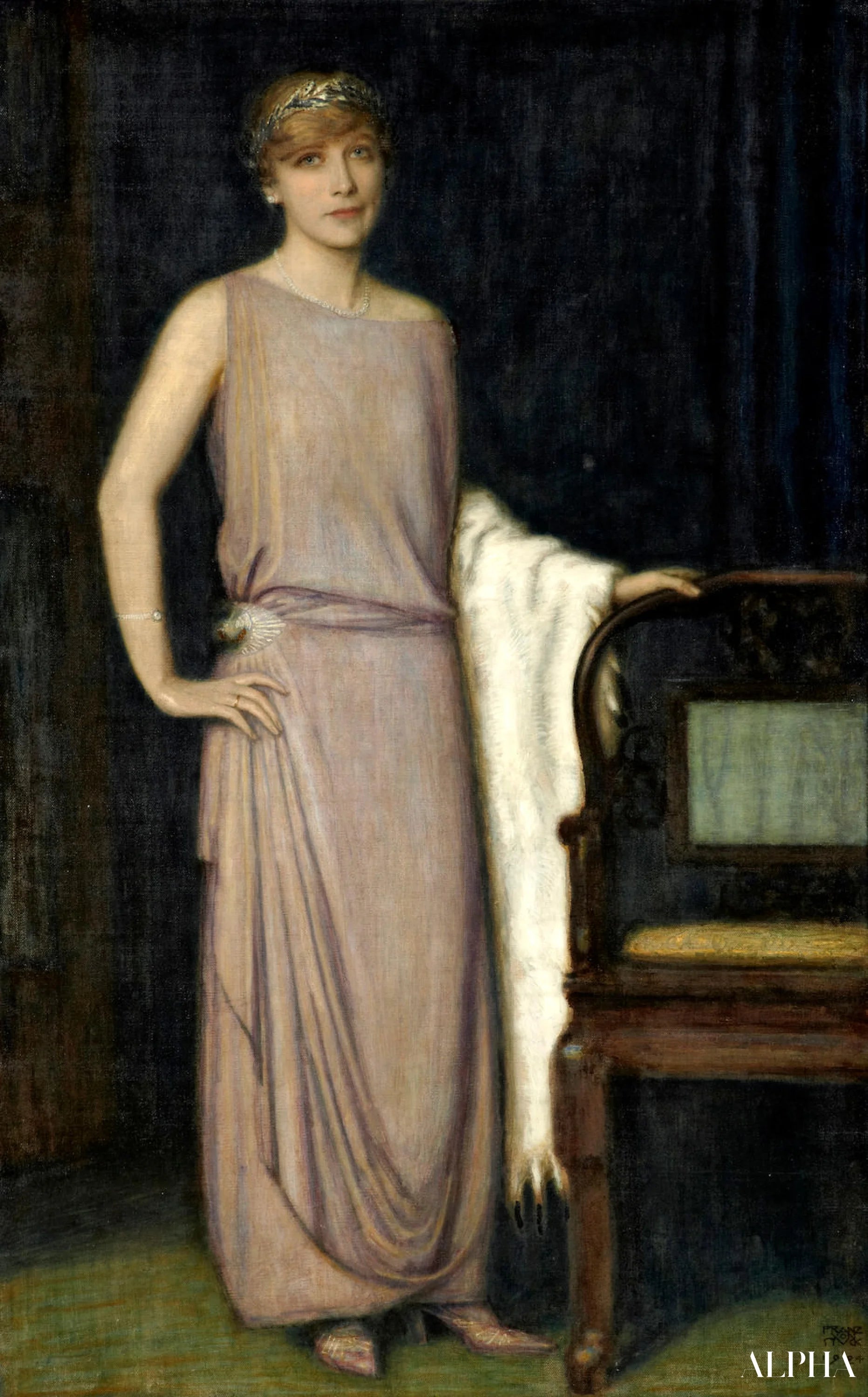 Reproduction du tableau « Un Portrait de Marianne Mechler - Franz von Stuck » par Alpha Reproduction en peinture à l’huile