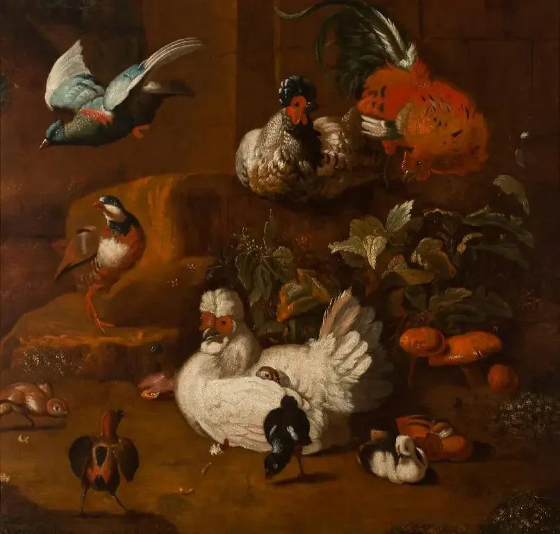 En samling av fugler - Melchior de Hondecoeter