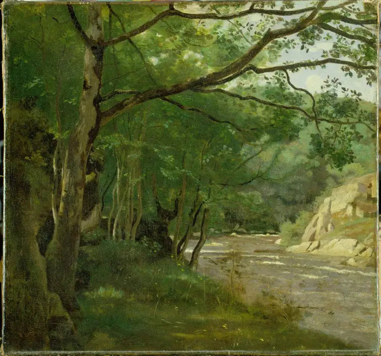 En kløft i Morvan. Omgivelsene rundt Lormes - Jean-Baptiste Camille Corot