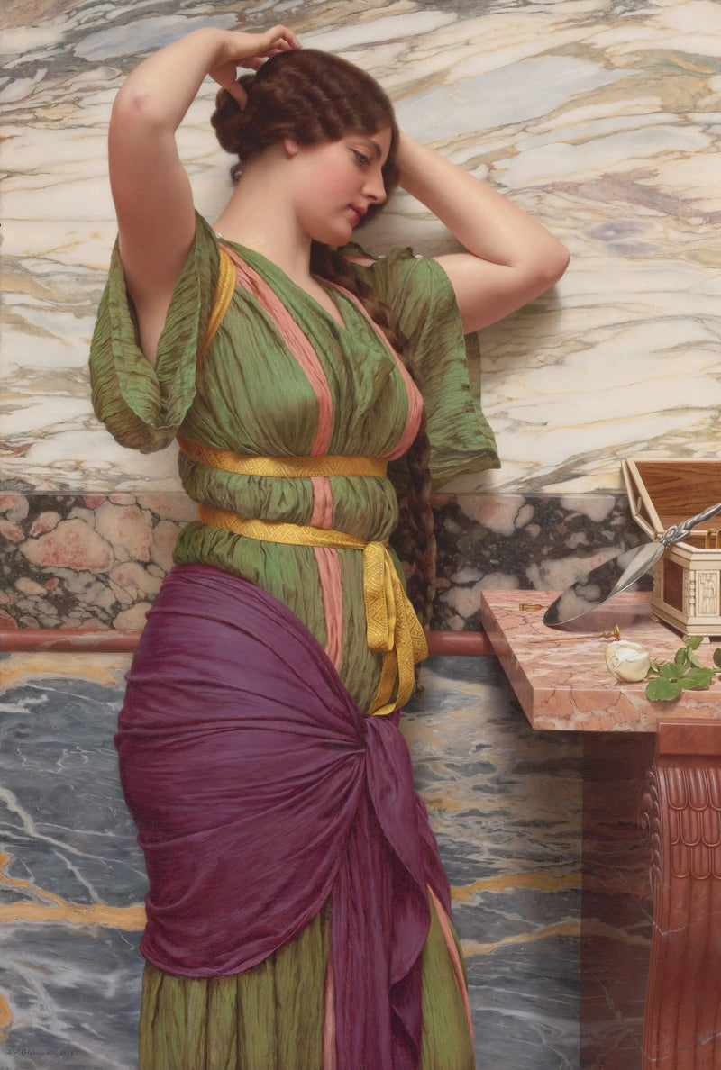 En flatterende refleksjon - John William Godward