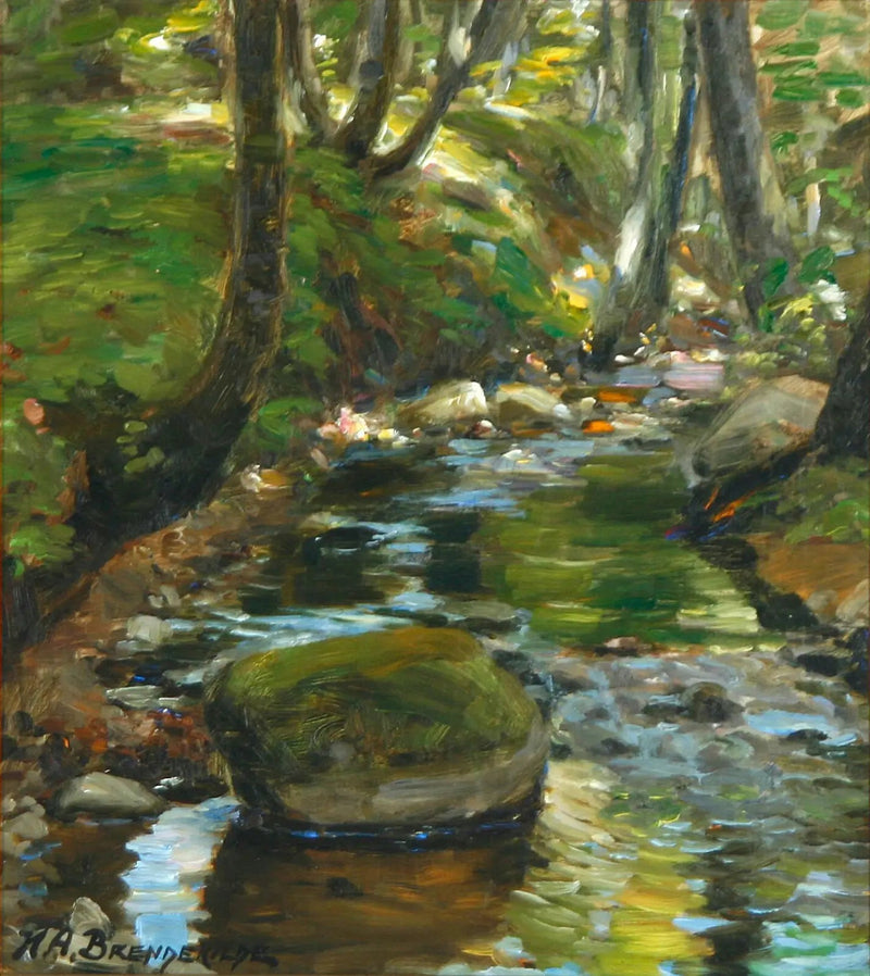 En bekk i Herlufsholm-skogen, Danmark. - H. A. Brendekilde

Source:
Un ruisseau dans la forêt de Herlufsholm, au Danemark. - H. A. Brendekilde