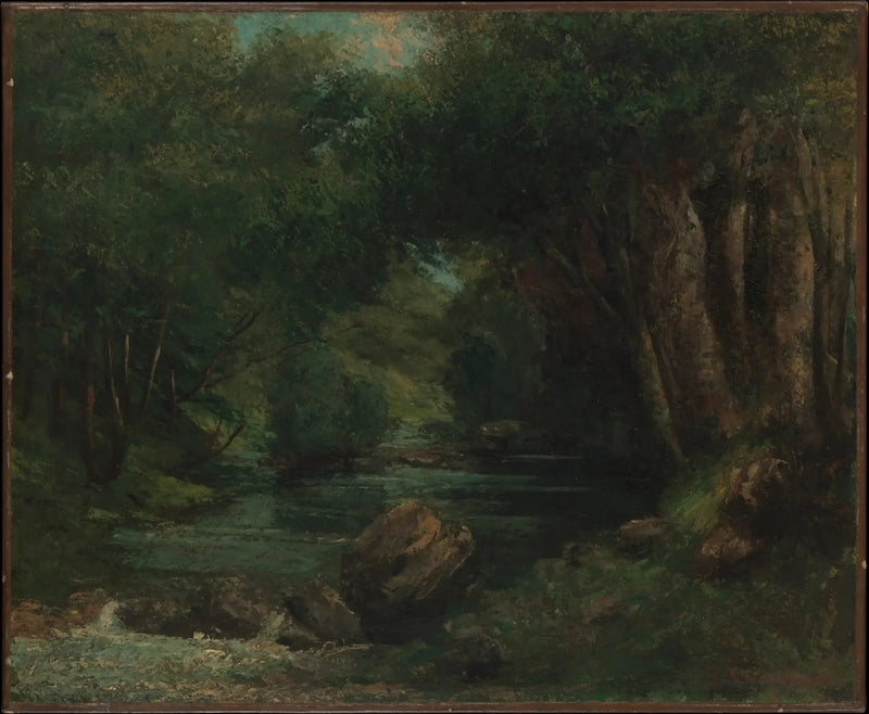 En bekk i skogen - Gustave Courbet