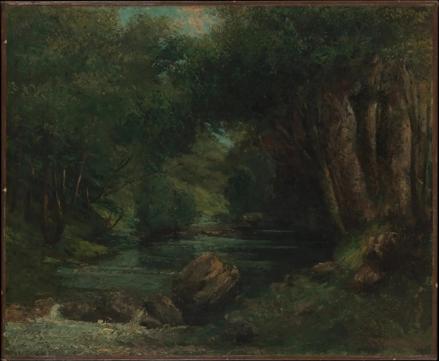 En bekk i skogen - Gustave Courbet