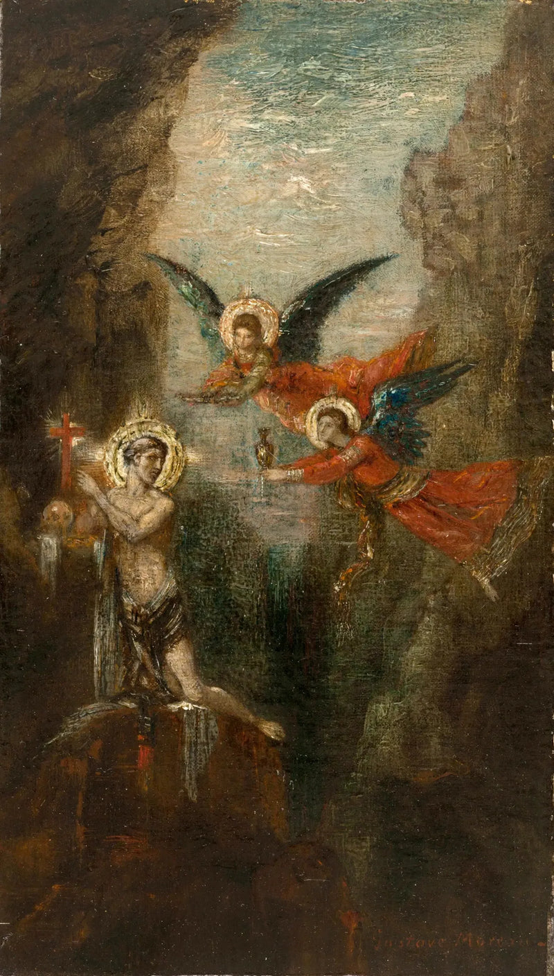 En helgen i ørkenen - Gustave Moreau