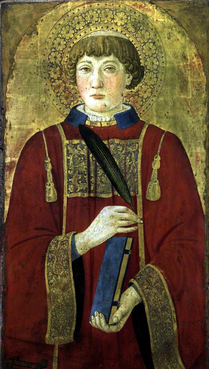 En hellig martyr (sannsynligvis helgen Laurent) - Cosimo Rosselli
