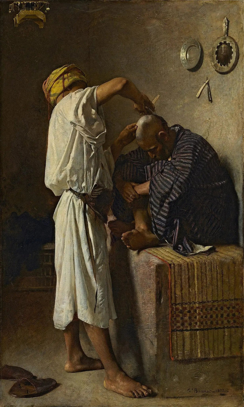 En orientalsk frisørsalong - Léon Bonnat